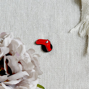 Bubble Red Rex Lapel Pin