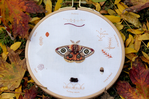 Embroidery Stitch Sampler - Moth