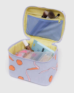 Cosmetic or Storage Case (LARGE) - Apricots & Ribbons